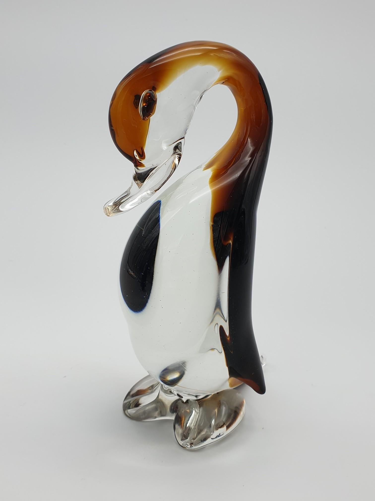 Modern Murano Glass Duck Pair by Cenedese, 1980s For Sale 1