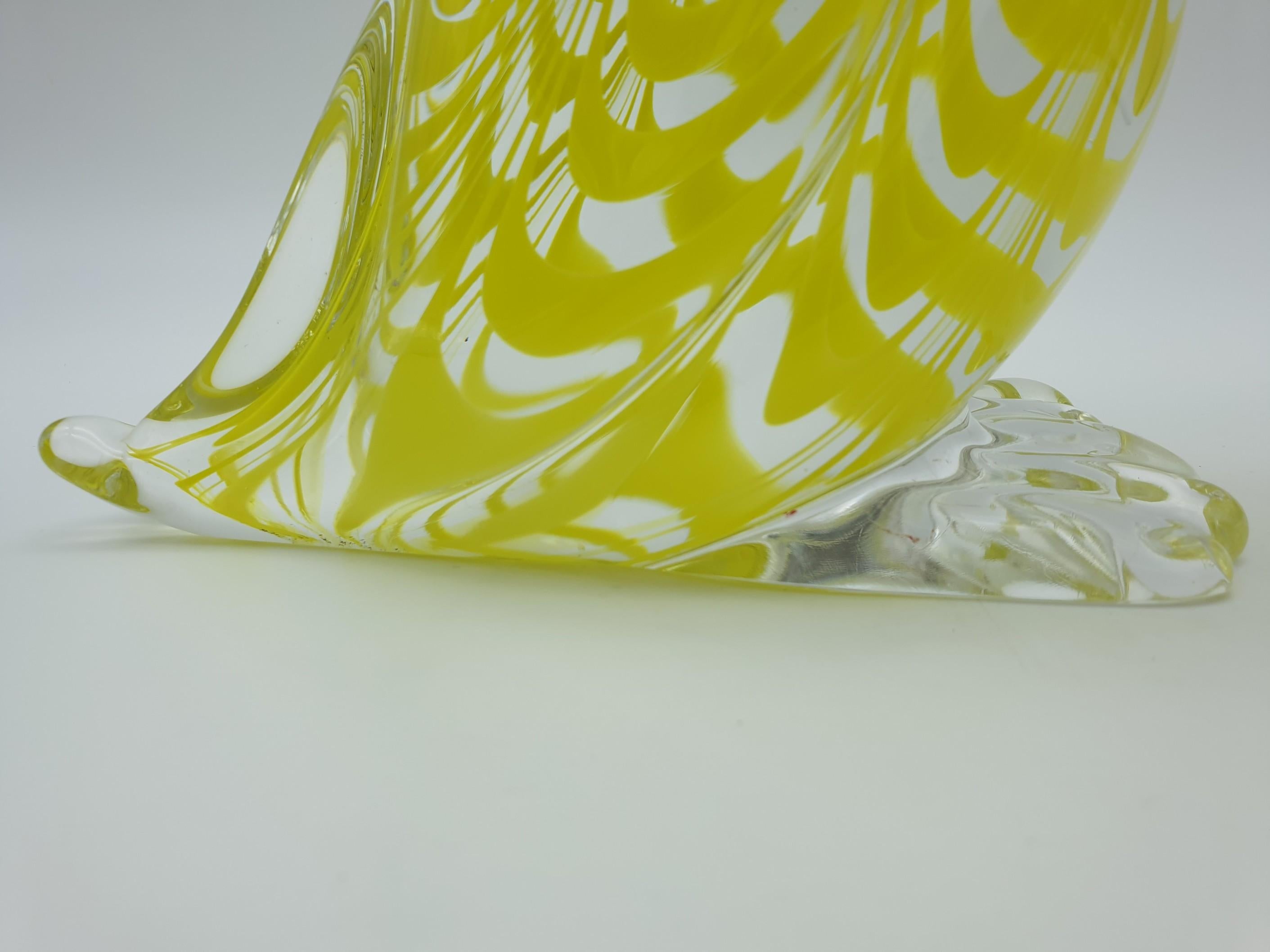Italian Modern Murano Glass Duck, Yellow 