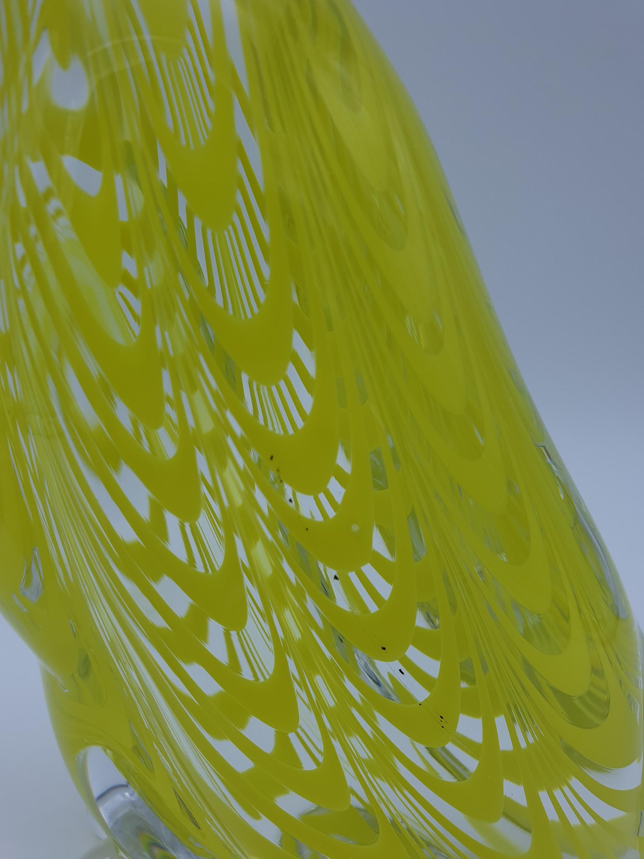 Modern Murano Glass Duck, Yellow 