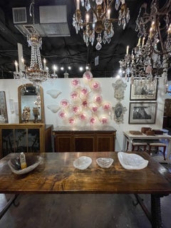 Modern Murano Glass Flower Form Wall Art