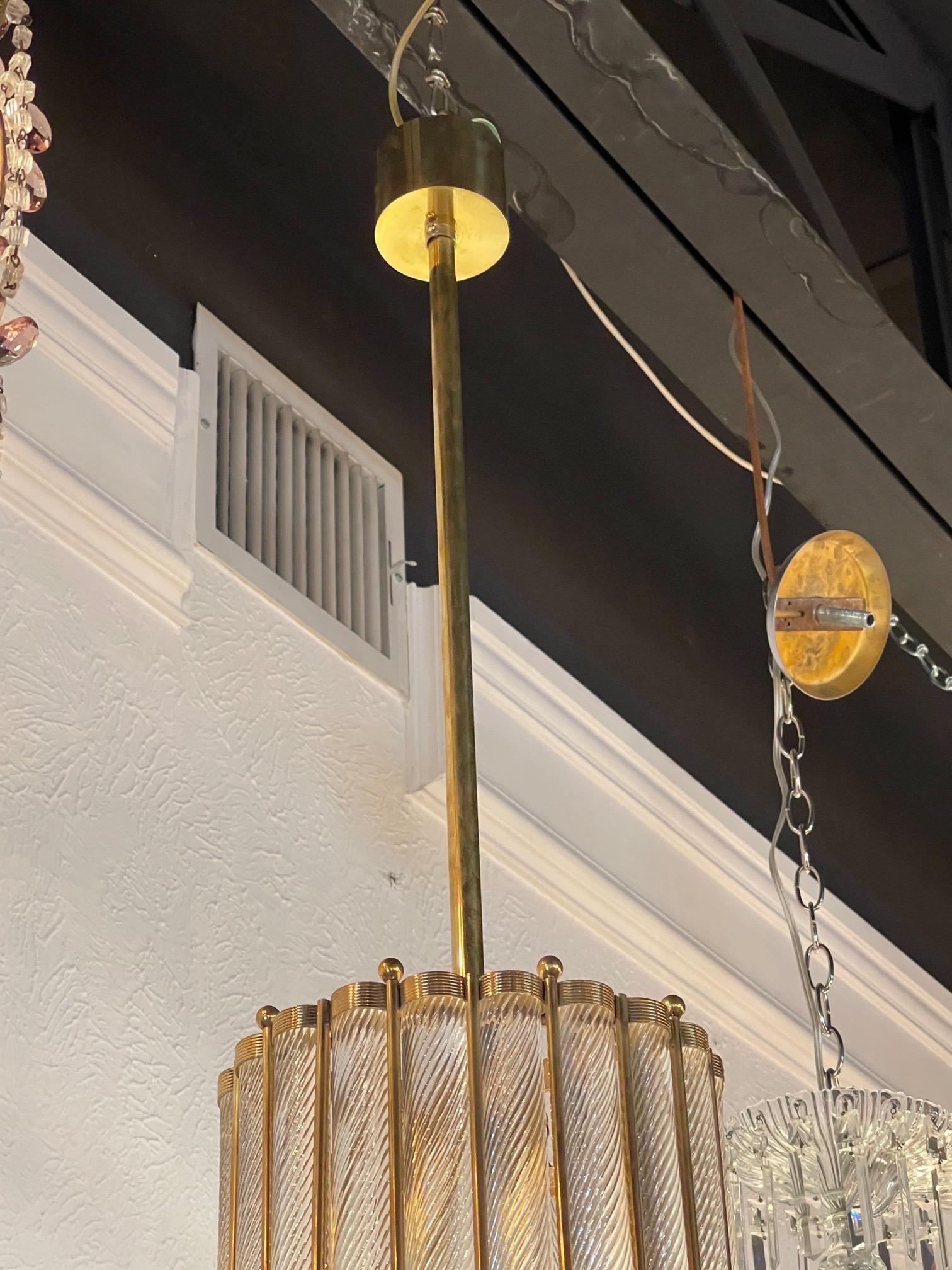 Modern Murano Glass Lantern In Good Condition For Sale In Dallas, TX