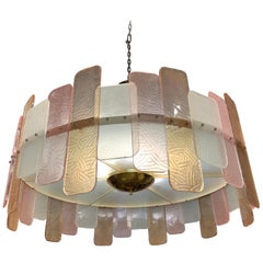 Modern Murano Glass Multicolored Round Chandelier