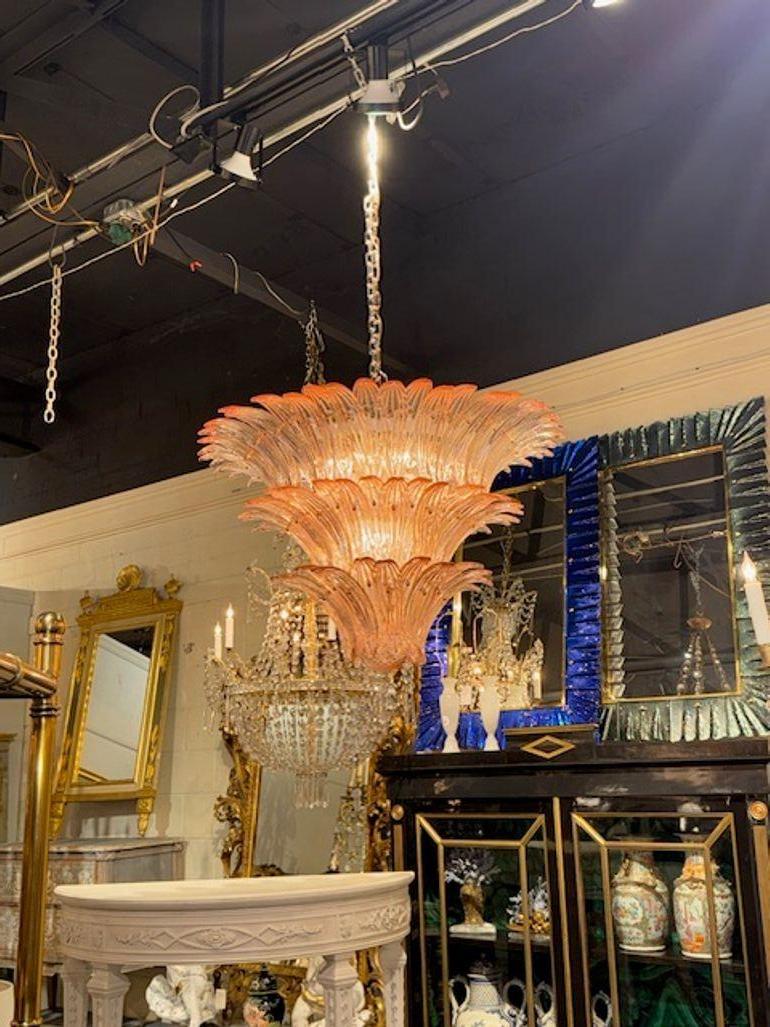 Gorgeous modern Murano glass 'palmette