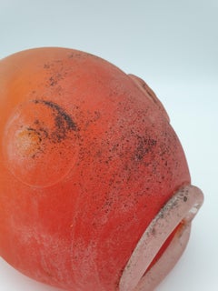 Modern Murano Glass Red "Scavo" Fish by Gino Cenedese e Figlio, 1980s