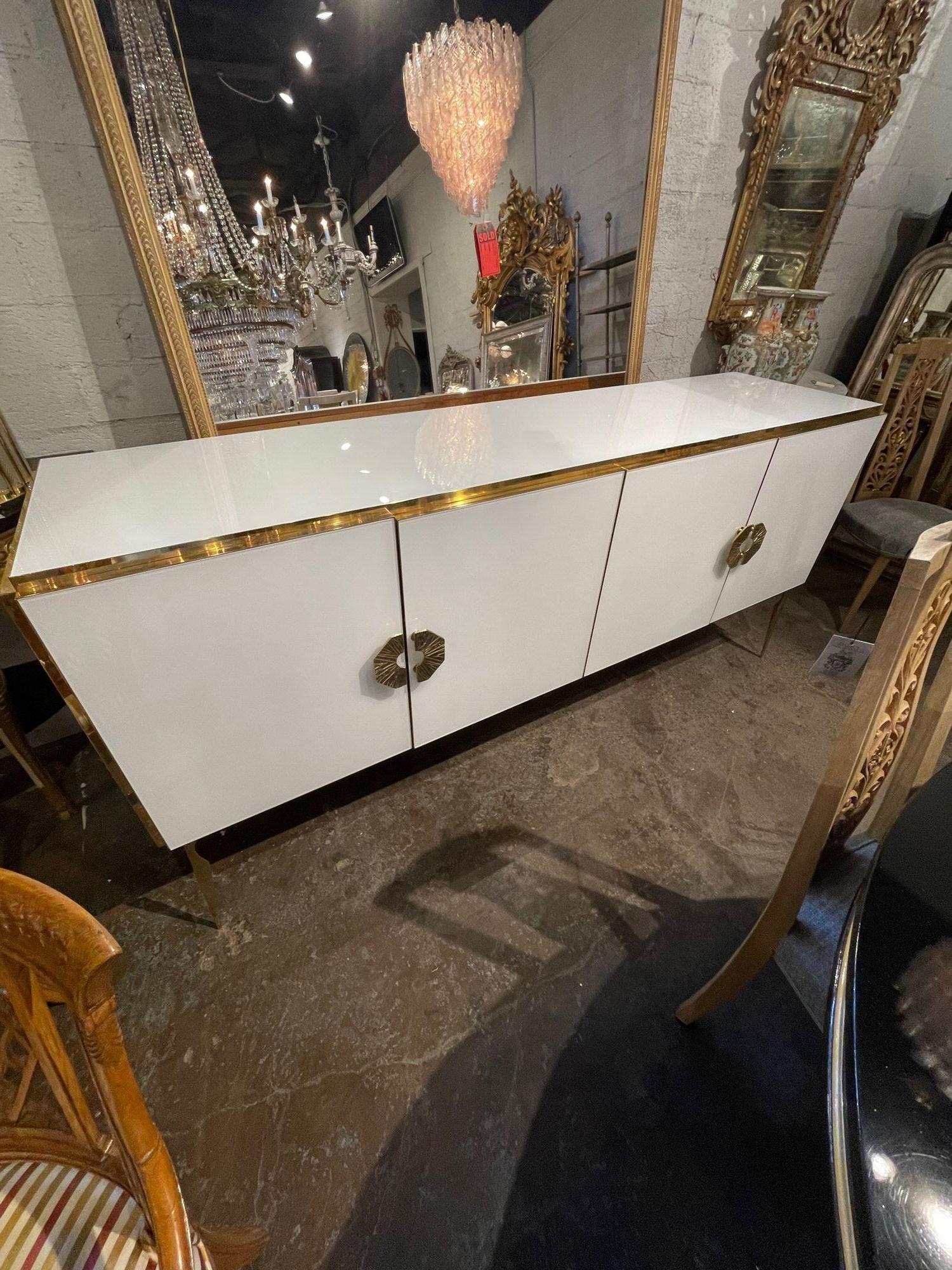 Modern Murano Glass Sideboard In Good Condition For Sale In Dallas, TX