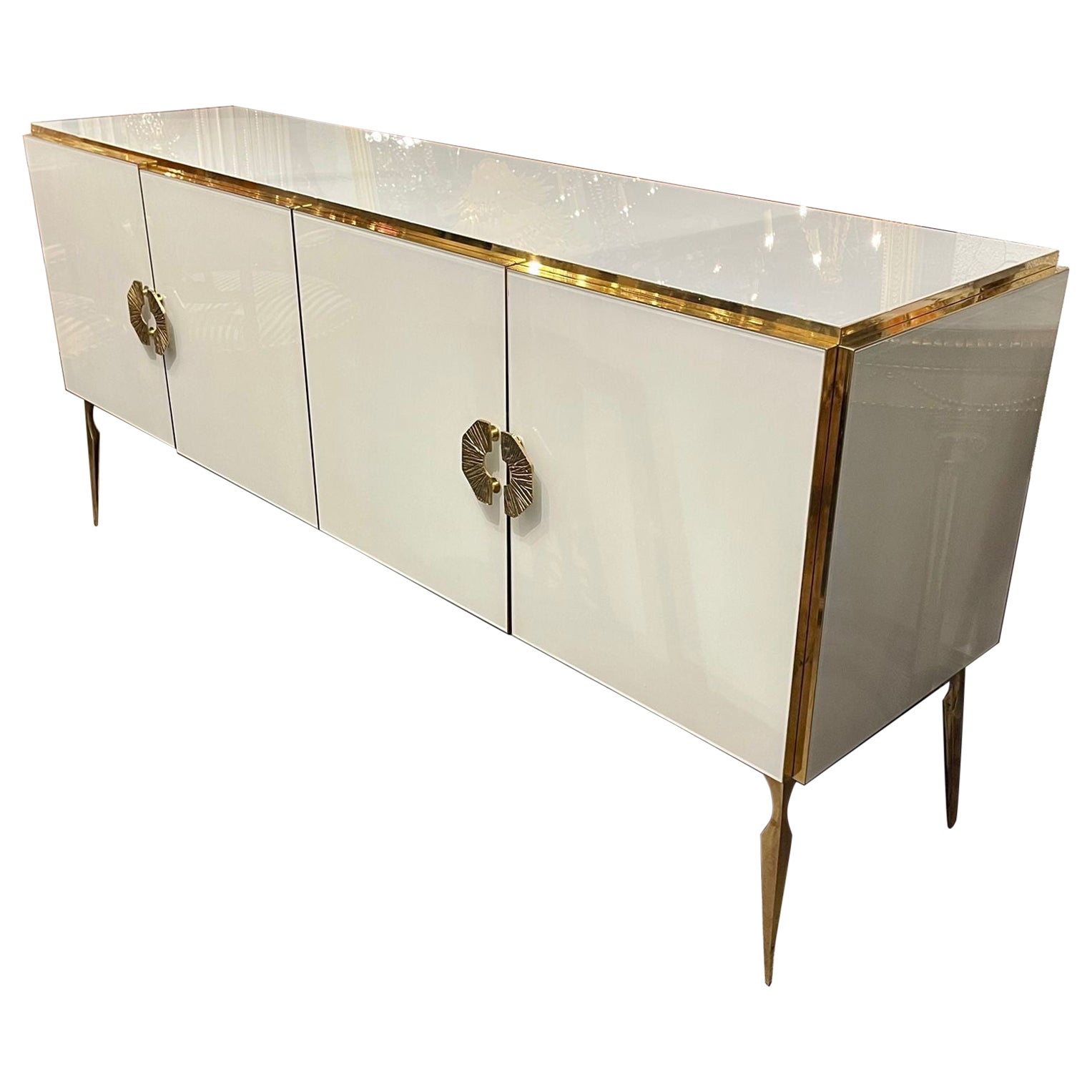 Modern Murano Glass Sideboard For Sale