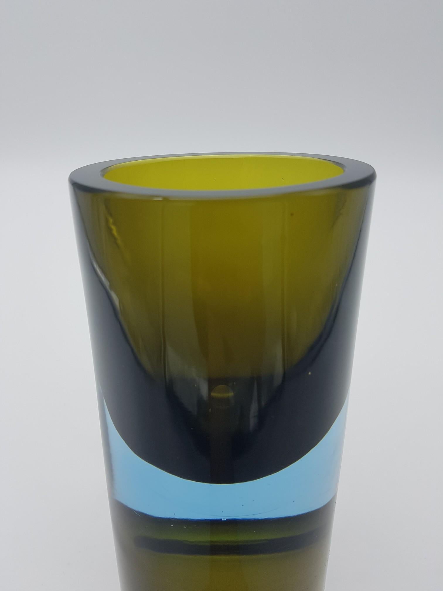 Hand-Crafted Modern Murano Glass Vase 