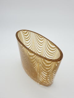 Modern Murano Glass Vase in Amber "Fenicio" by Cenedese, 1970s