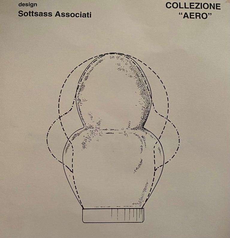Lampe de table moderne de Murano par Ettore Sottsass pour Venini, signée vers 1994 en vente 5
