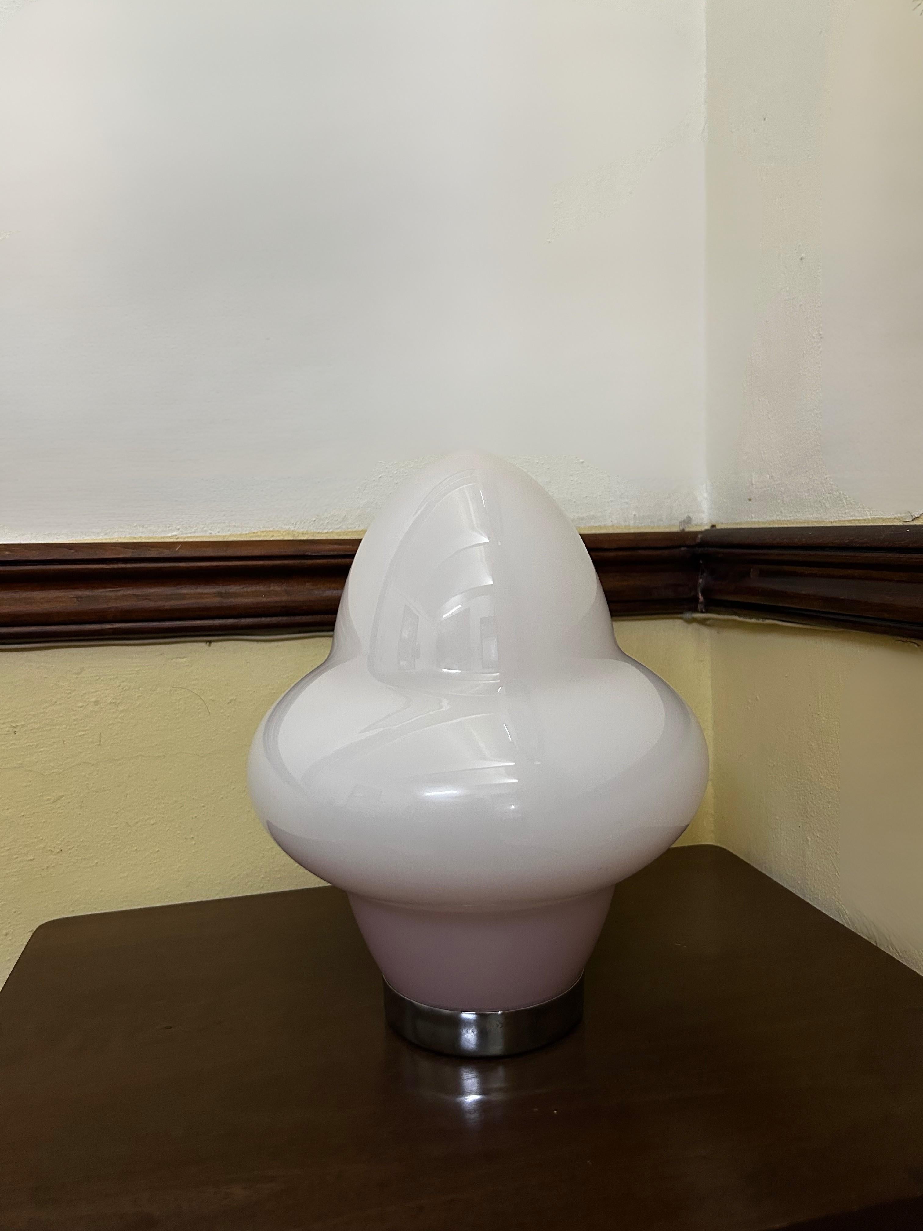 Moderne Murano-Tischleuchte von Ettore Sottsass für Venini, signiert ca. 1994 im Angebot 8