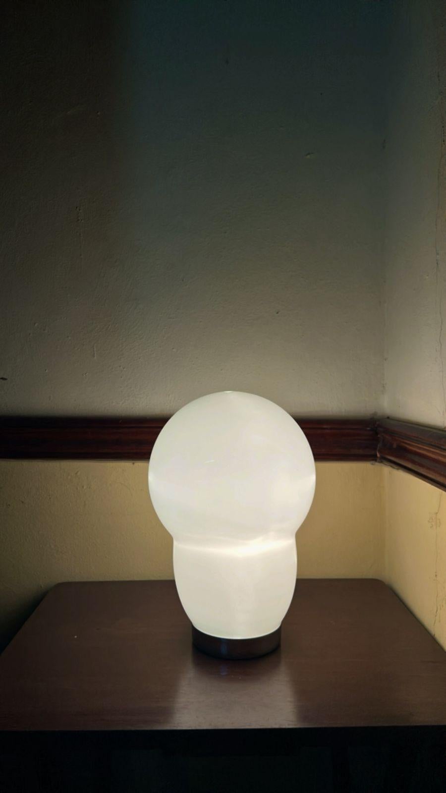 Italian Modern Murano Table Lamp by Ettore Sottsass for Venini, Signed ca. 1994 For Sale