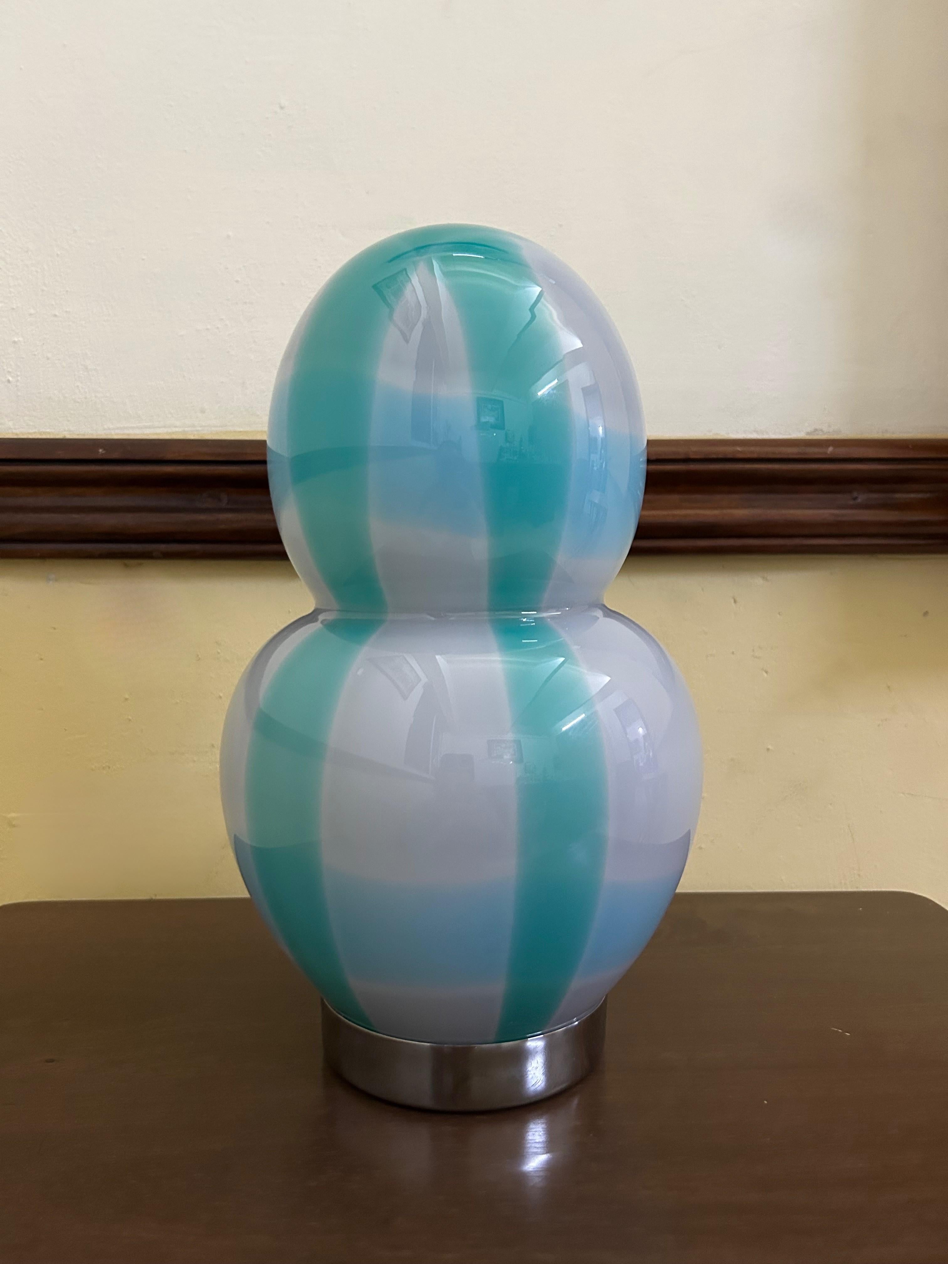 Verre de Murano Lampe de table moderne de Murano par Ettore Sottsass pour Venini, signée vers 1995 en vente