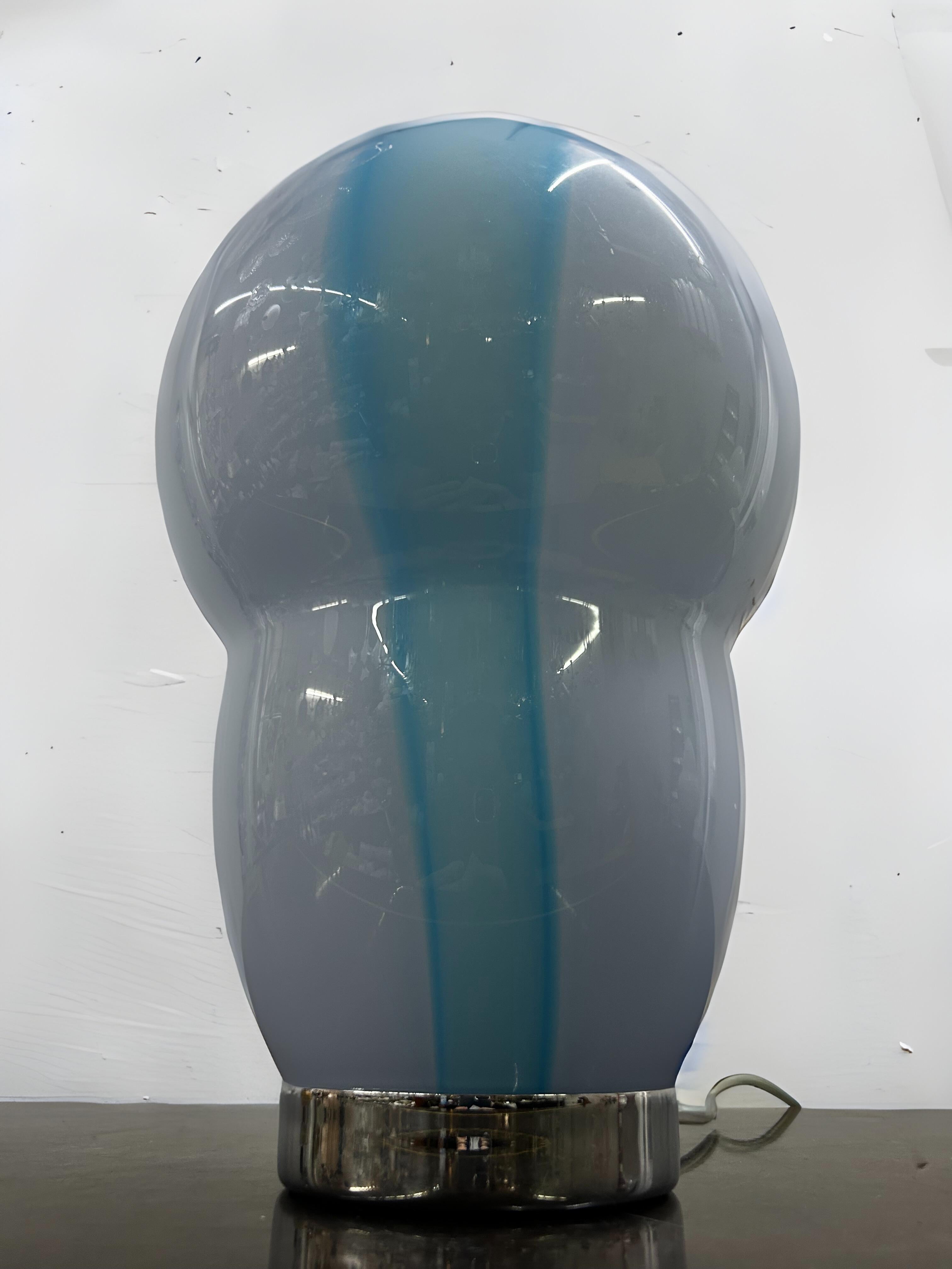 Italian Modern Murano Table Lamp by Ettore Sottsass for Venini, Signed ca. 1996 For Sale
