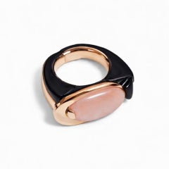 Modern Muse Ring by Konforti Jewelry, 14K Pink Gold & Pink Opal