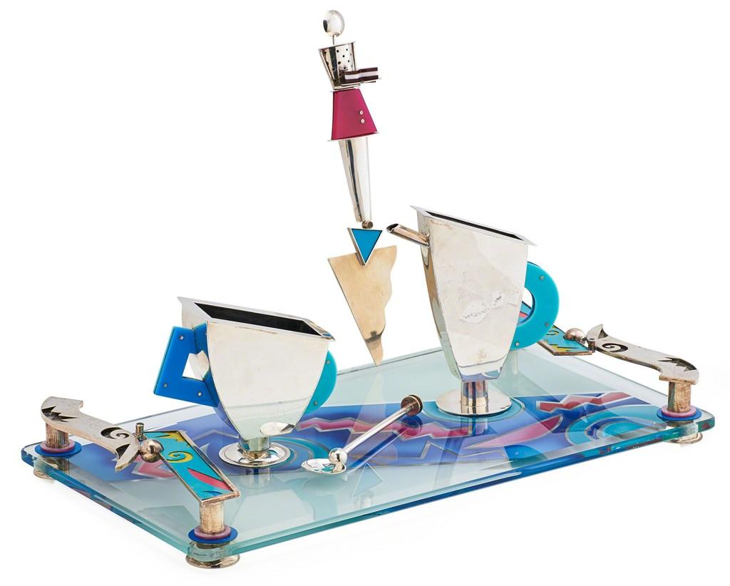 Modern Museum Sterling Glass Serving Tray, Signed Limited Edition For Sale 2