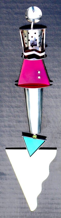 Modern Museum Sterling Serving Cake Server 1980s Signed Limited Edition