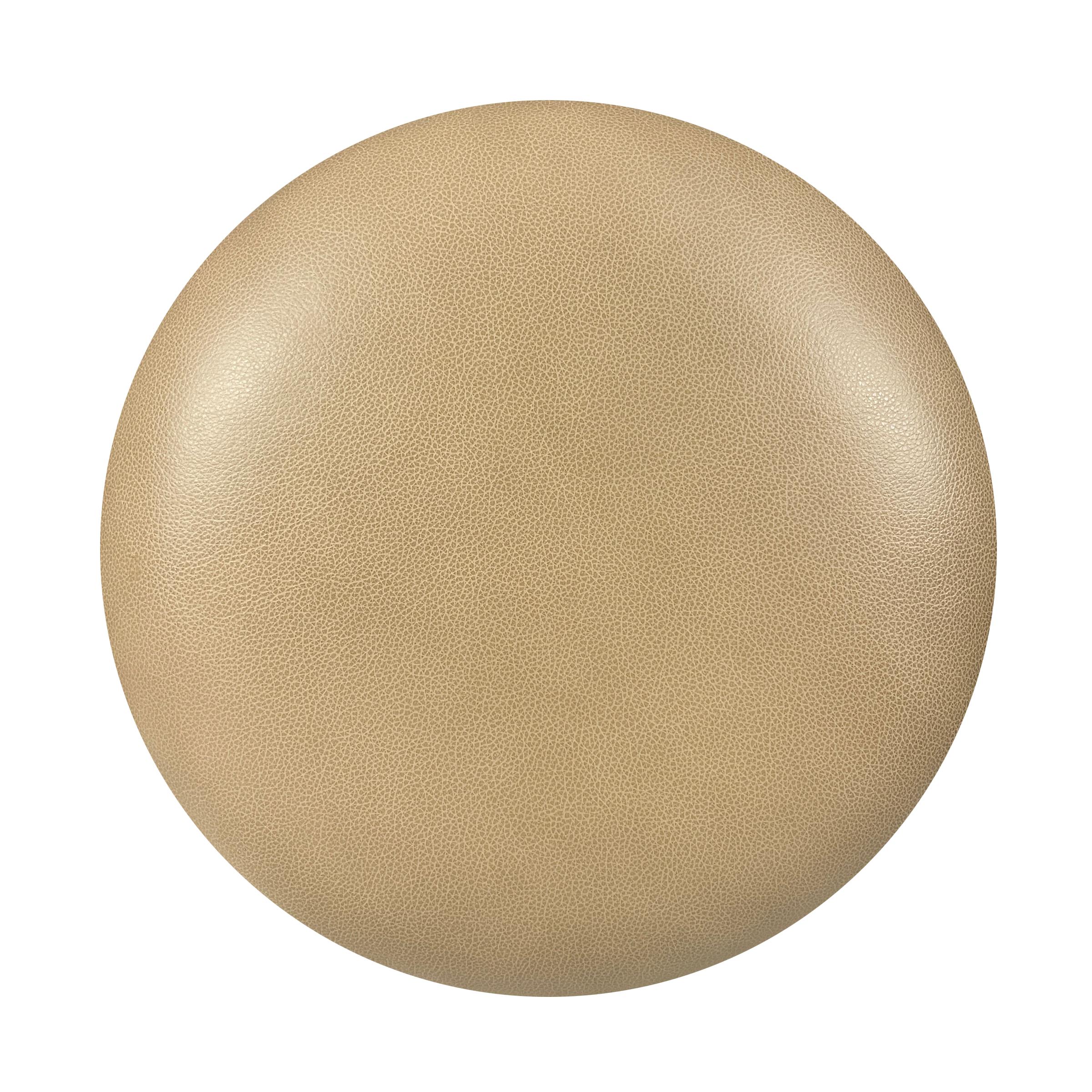 Mid-Century Modern Modern Mushroom Leather Upholstered Stool For Sale