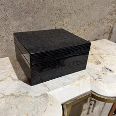 Modern Jewelry Music Box Gray Gloss Oak Wood