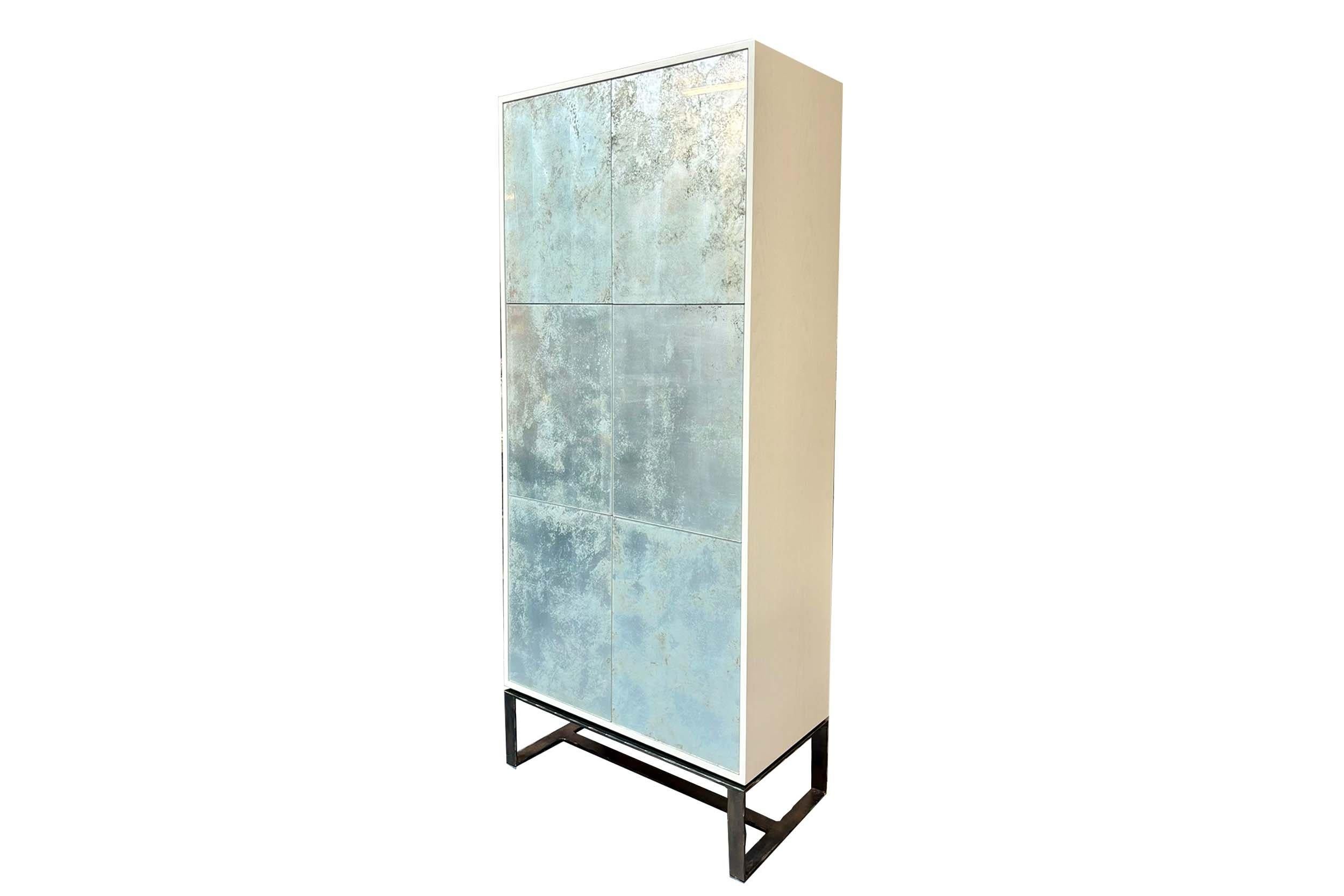 American Modern Mystic Six Door Armoire with Chelsea Base by Ercole Home For Sale
