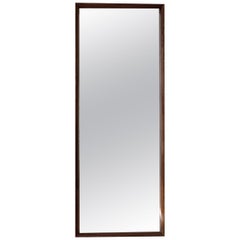 Miroir moderne sur pied grand format de style Nakashima, fait à la main, de style moderne