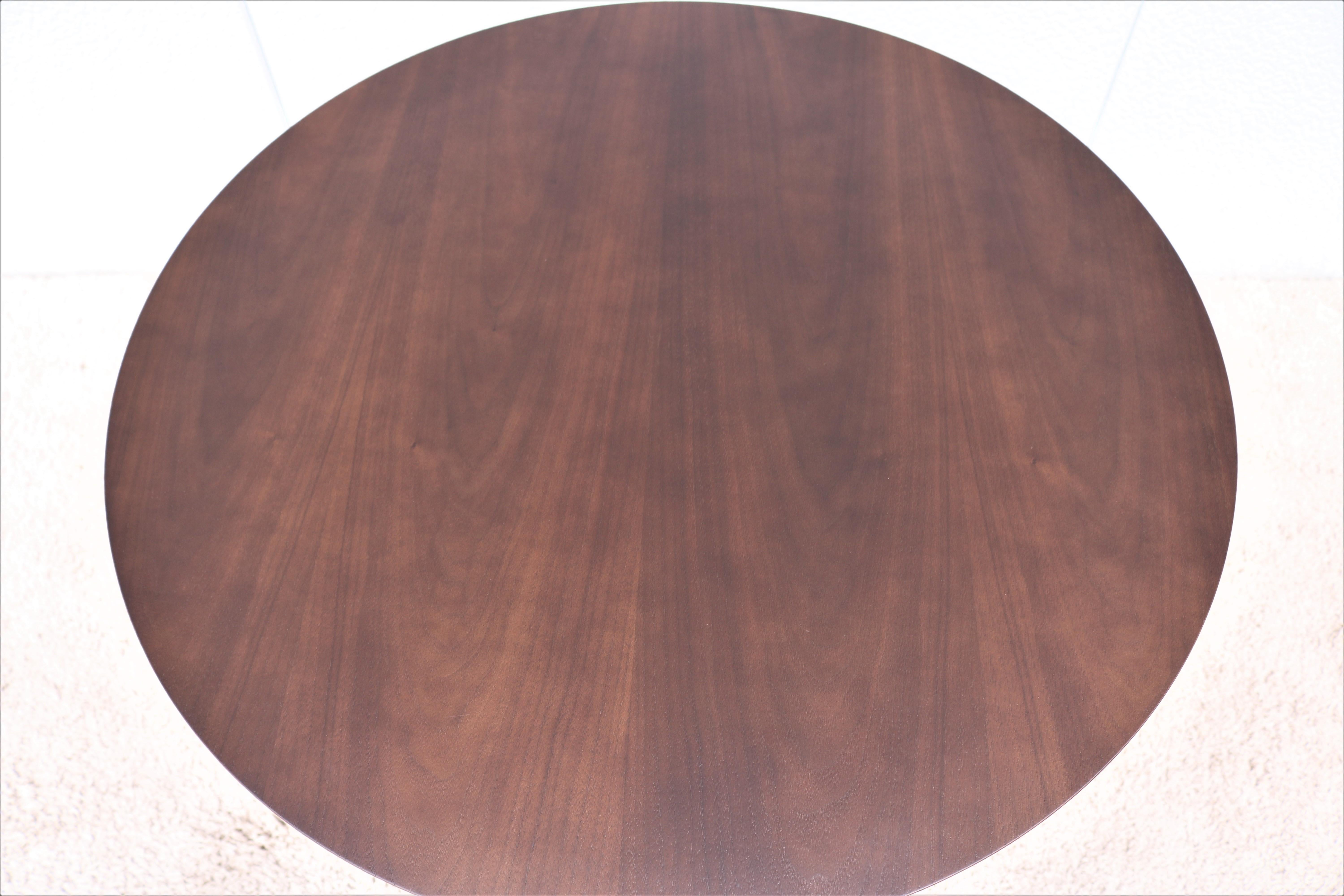 Modern Naoto Fukasawa for Geiger Saiba Round Walnut Veneer Top Dining Table For Sale 2