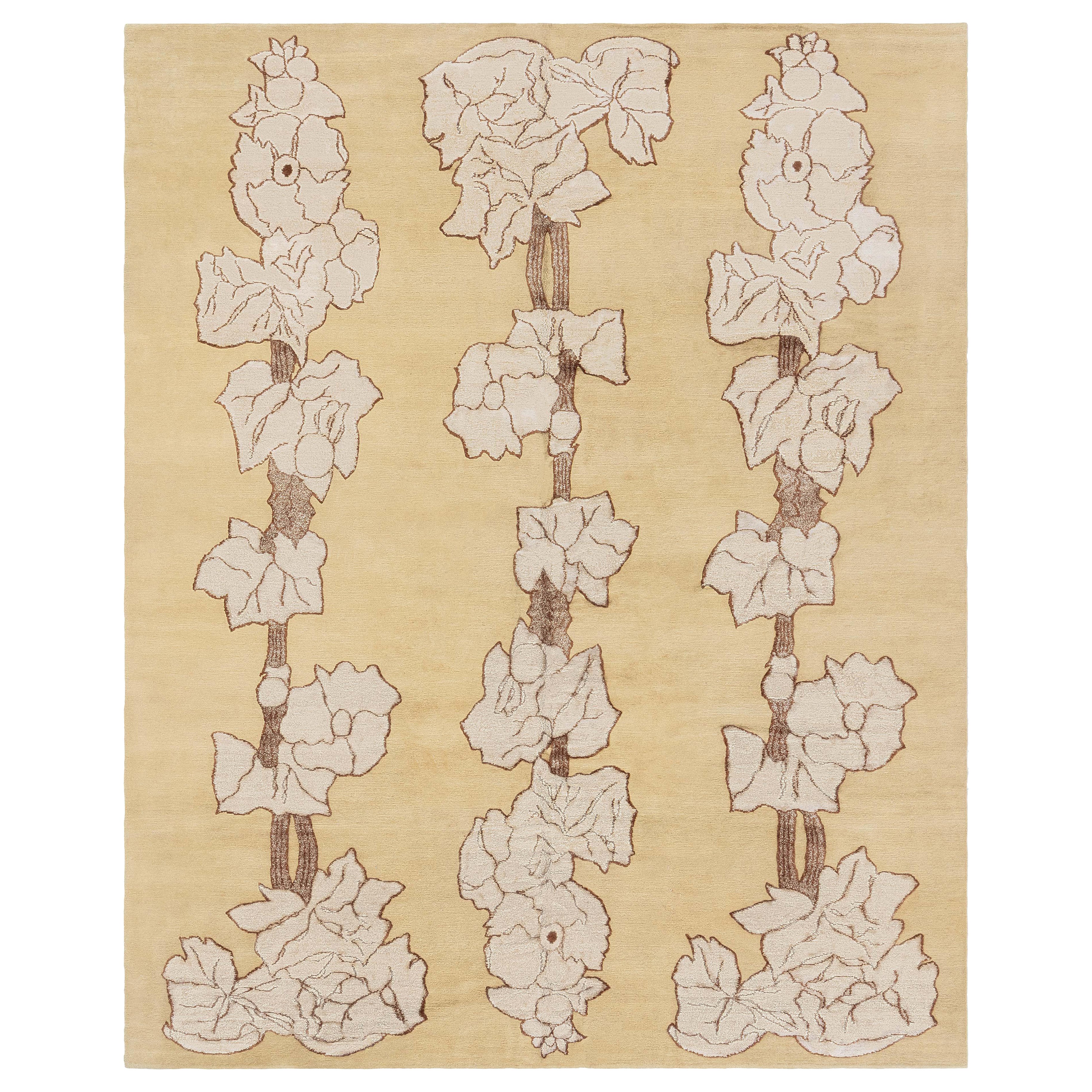 Moderner handgefertigter Napa Vines-Wollteppich von Doris Leslie Blau im Angebot