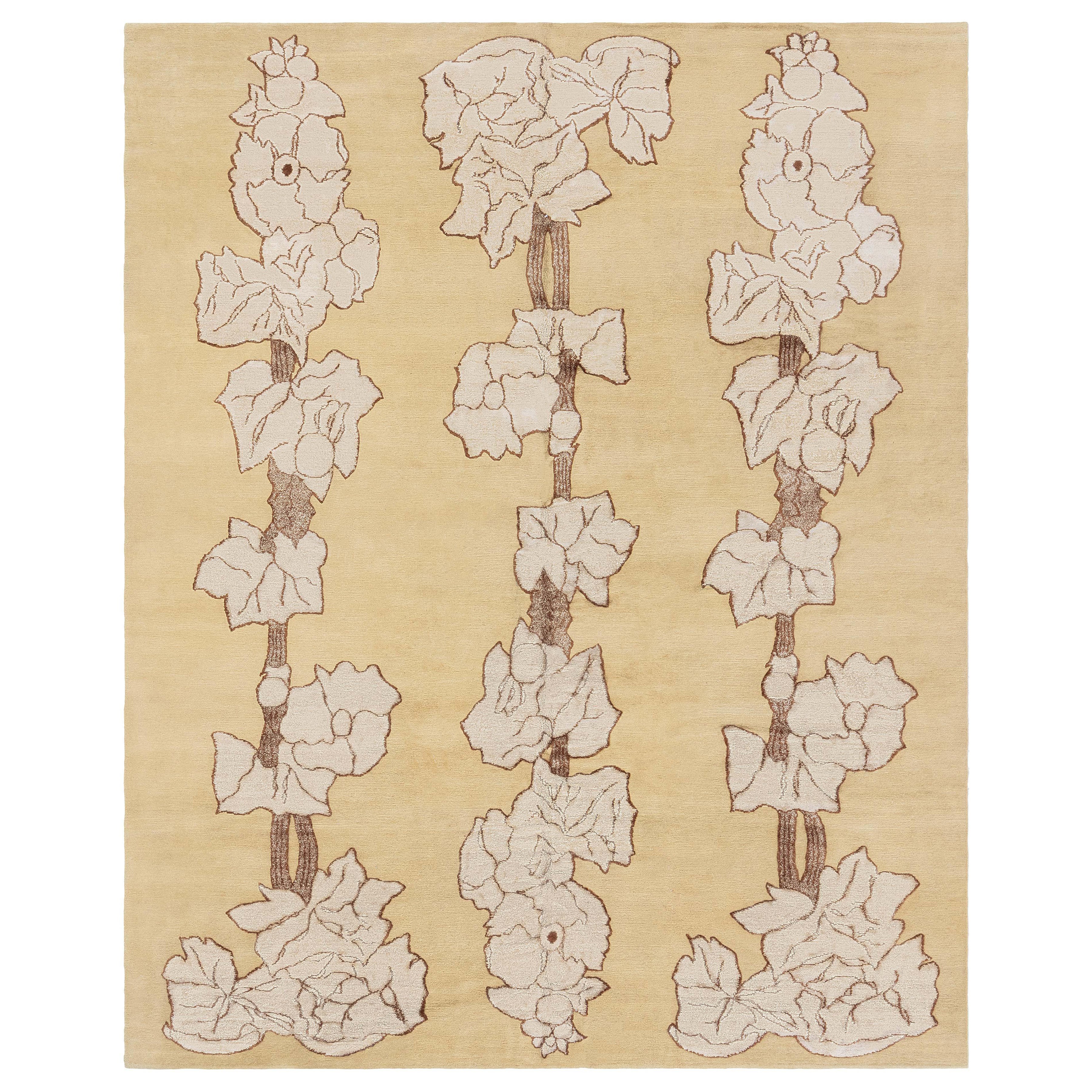 Moderner handgefertigter Napa Vines-Wollteppich von Doris Leslie Blau