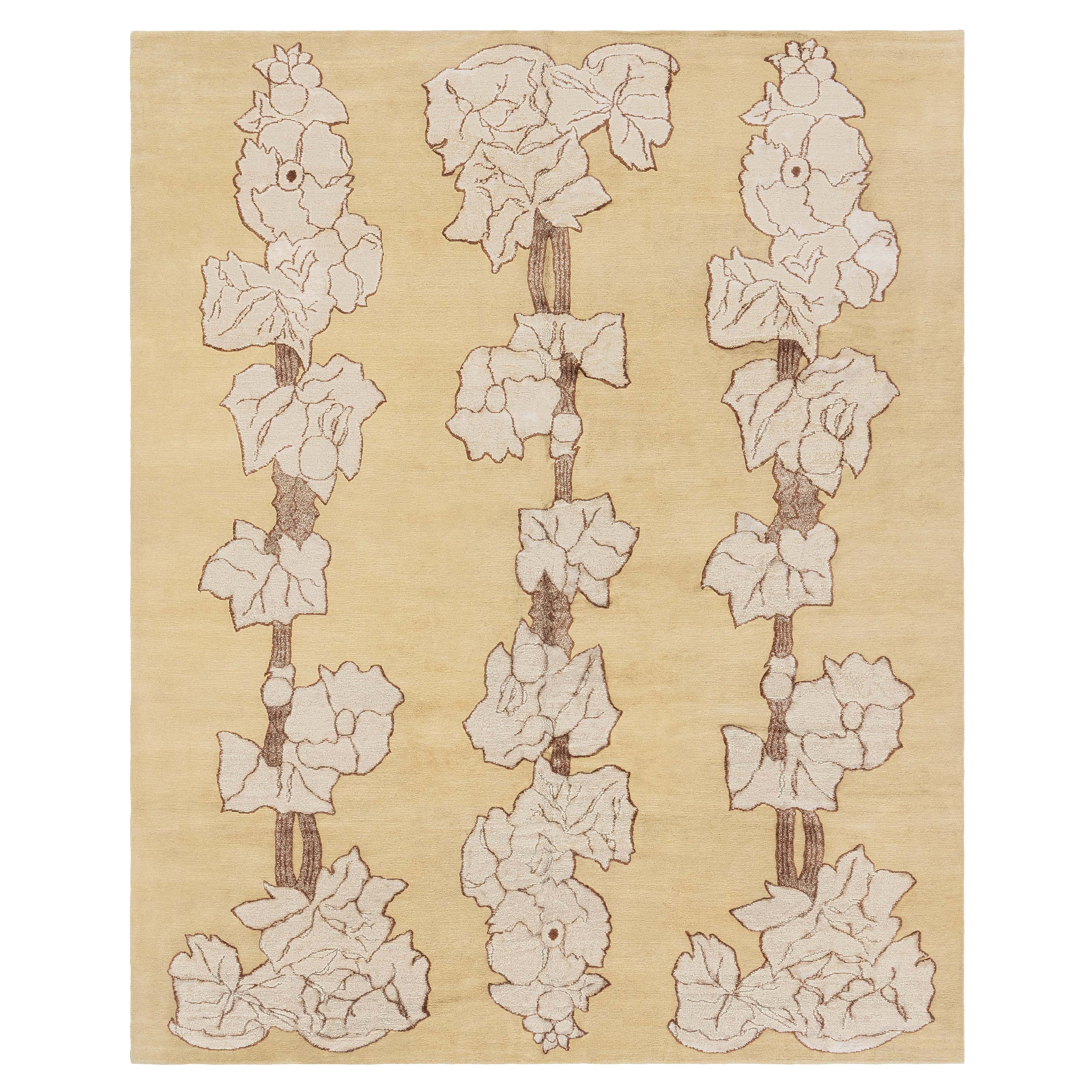 Modern Napa Vines Handmade Wool Rug by Doris Leslie Blau