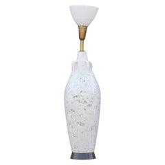 Modern Nardini Studio Italian White Reticulated Pottery Urn Table Lamp