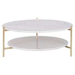 Modern Nassau Outdoor Coffee Table Calacatta Marble Handmade Portugal Greenapple
