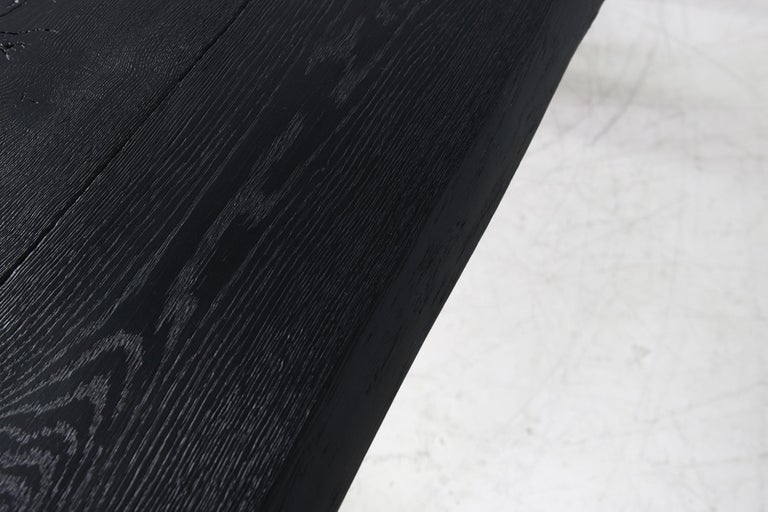 Modern Nathan Lindberg Solid Brushed Oak and Steel Dining Table NL51