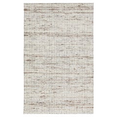 Modern Natural  Felted Wool Rug Handmade In Ivory by Apadana