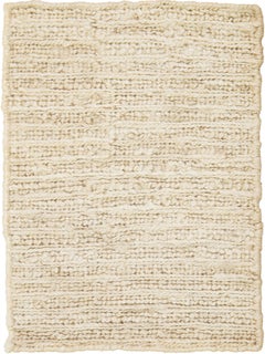 Alfombra moderna de yute natural hecha a mano en beige