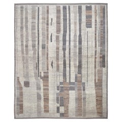 Modern Natural Organic Flow Patterned Wool Rug 13'8''x16'7''
