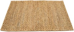 Modern Natural Style Beige Handmade Custom Jute Rug