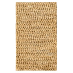 Modern Natural Style Beige Handmade Custom Jute Rug