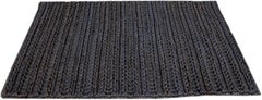 Modern Natural Style Black Handmade Custom Jute Rug