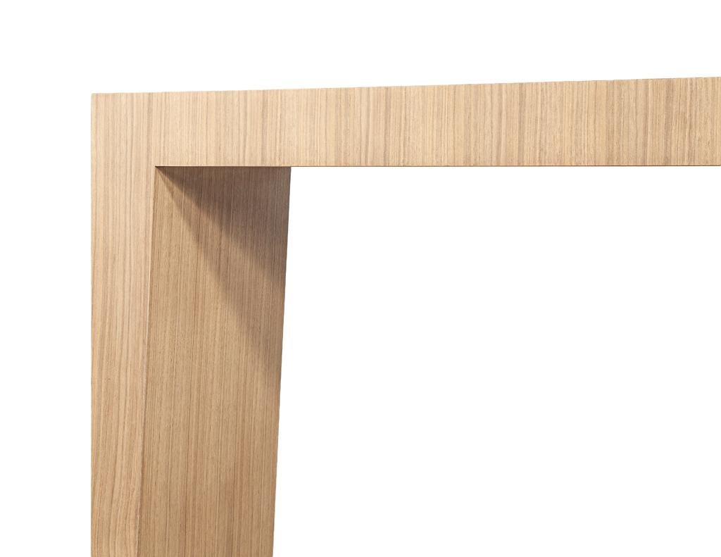 Modern Natural Walnut Console Set with Stools For Sale 8