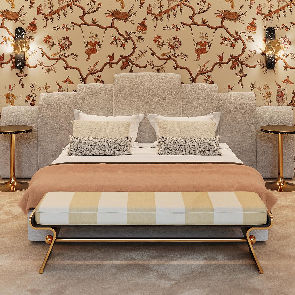 Modern Nature Inspired Wall Lamp Leaf Shape Sconce, Grüner Marmor & Gold Details (21. Jahrhundert und zeitgenössisch) im Angebot