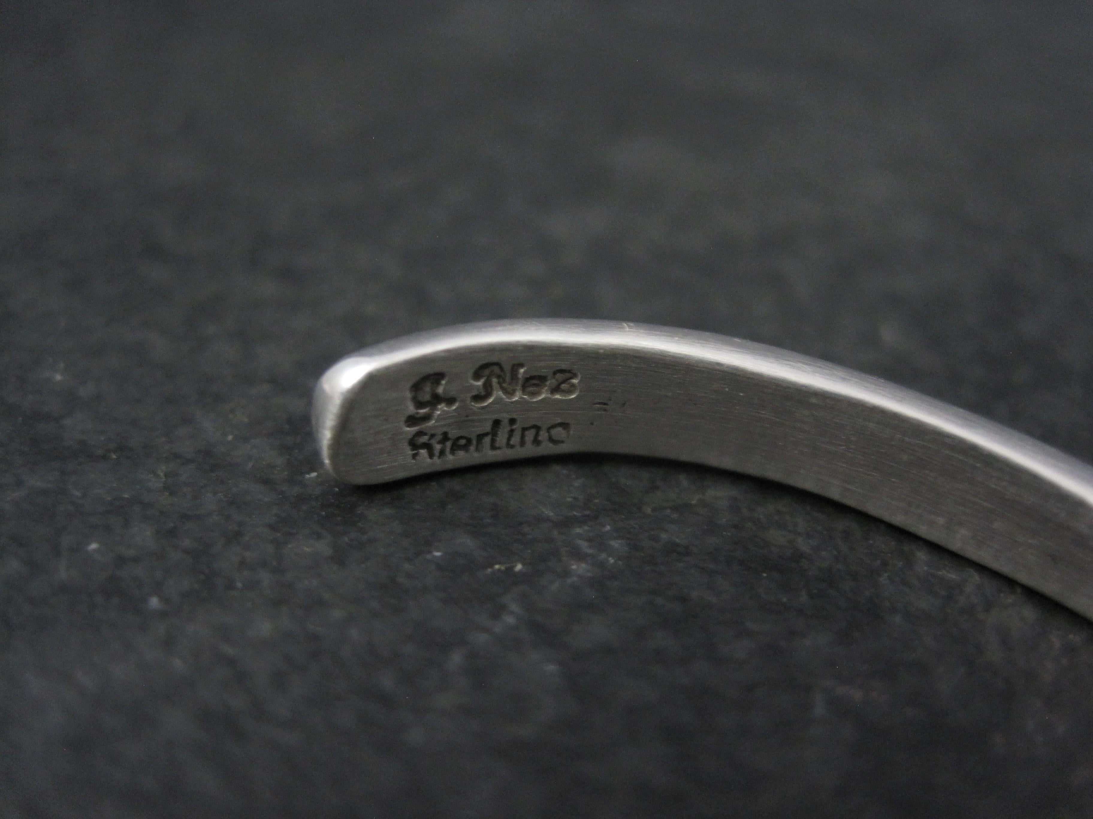 Modernes Navajo-Manschettenarmband aus Sterlingsilber 6.25 Zoll Jonathan Nez im Zustand „Neu“ in Webster, SD