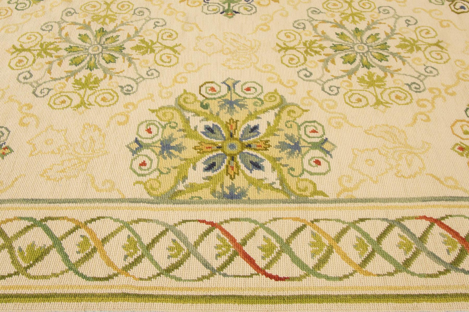 Contemporary Modern Needlepoint Rug For Sale