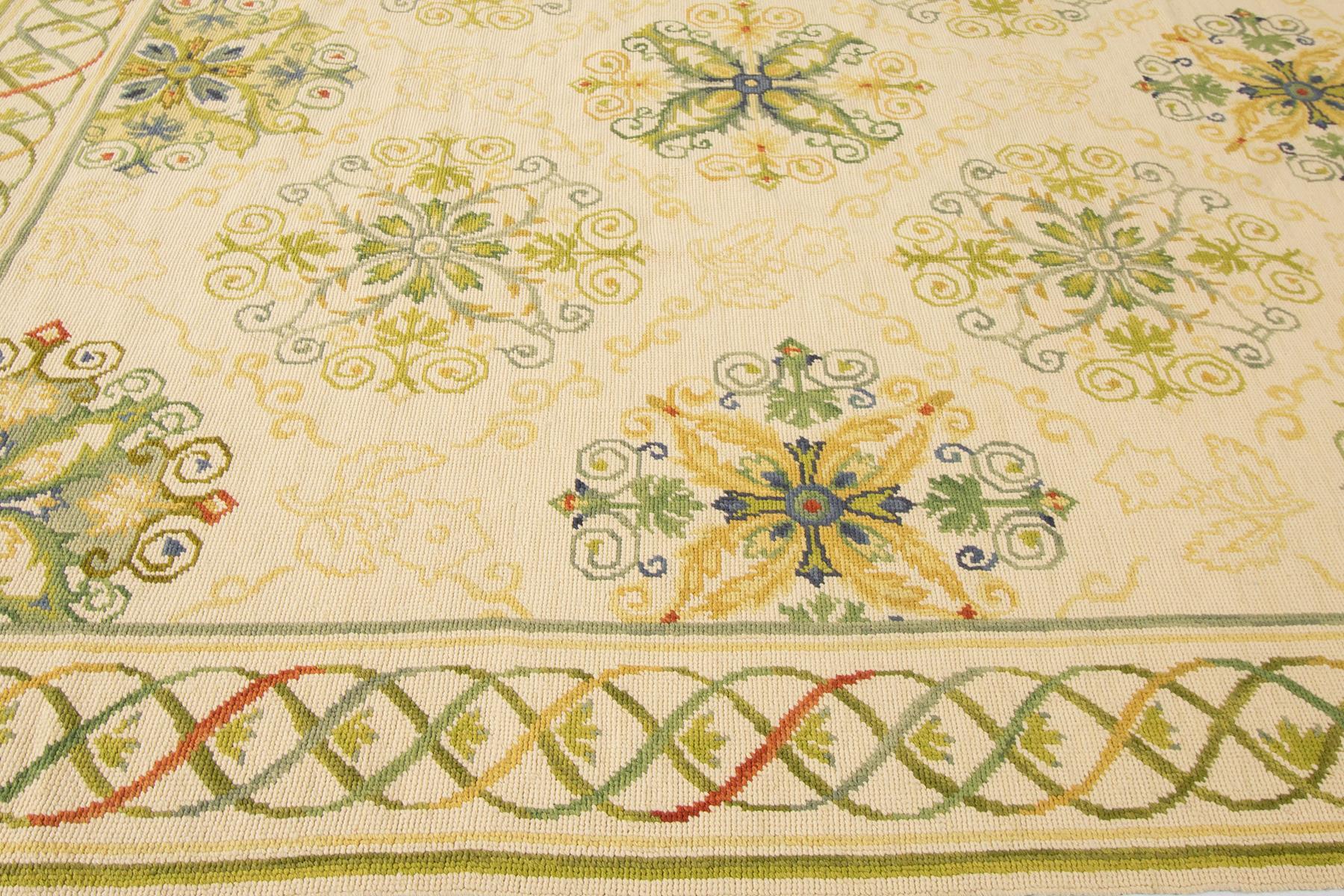 Wool Modern Needlepoint Rug For Sale