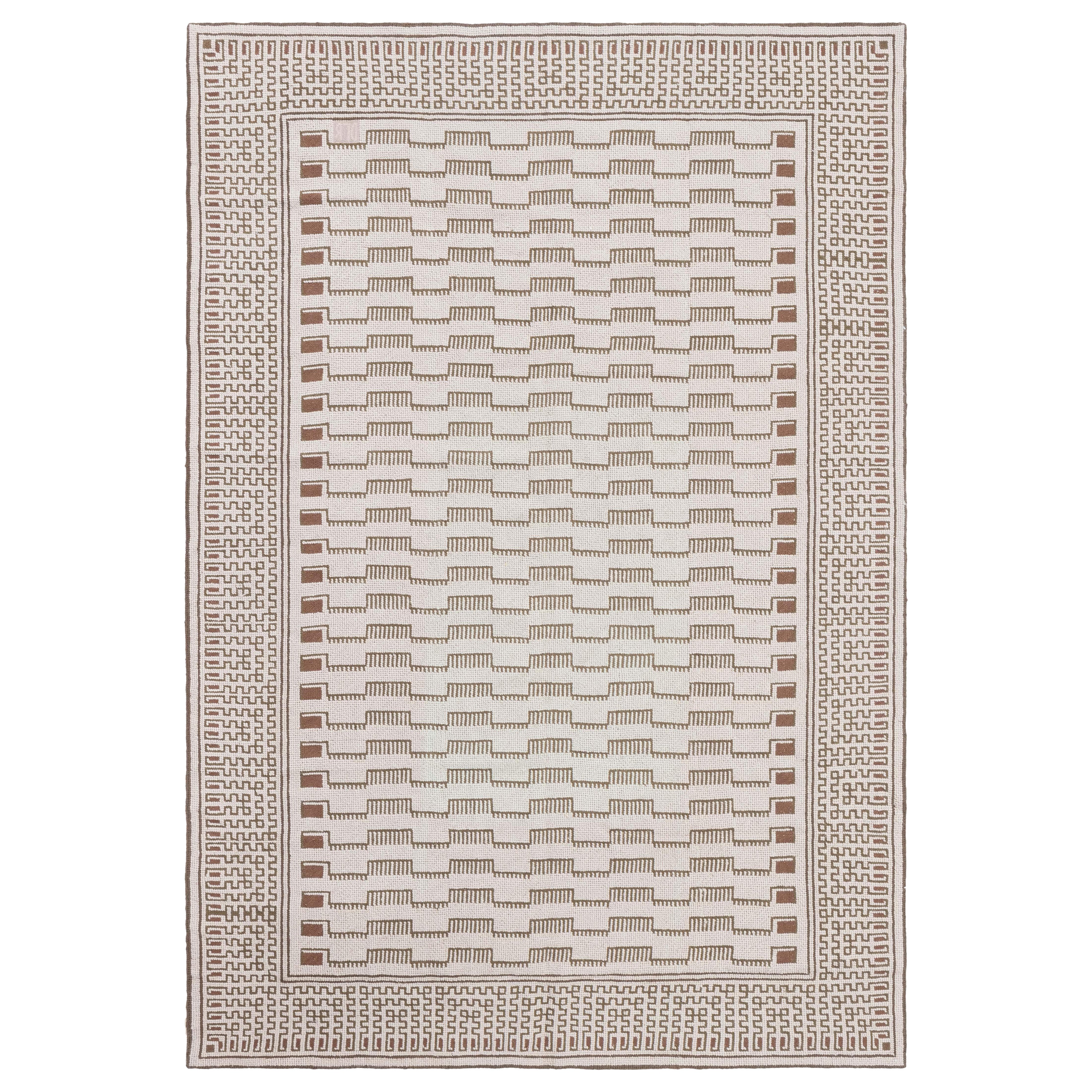 Modern Needlepoint Wool Rug by Arthur Dunnam for Doris Leslie Blau im Angebot