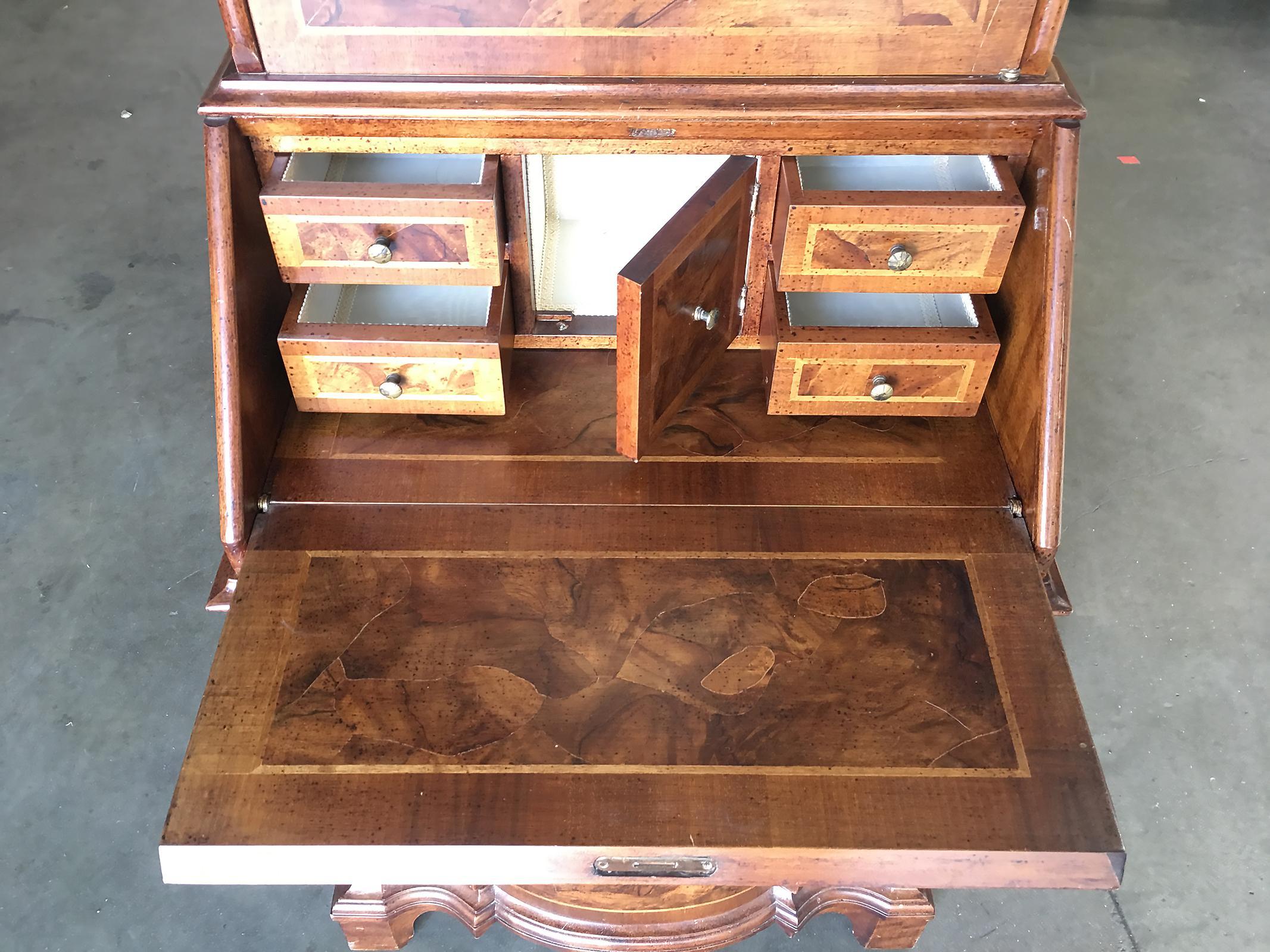Modern Neoclassic Rococo Curio Display Case & Secretary Desk 1