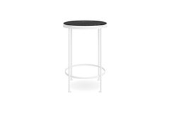 Exterior Bar Table in Nero Marquina Marble with Black Lacquered Legs