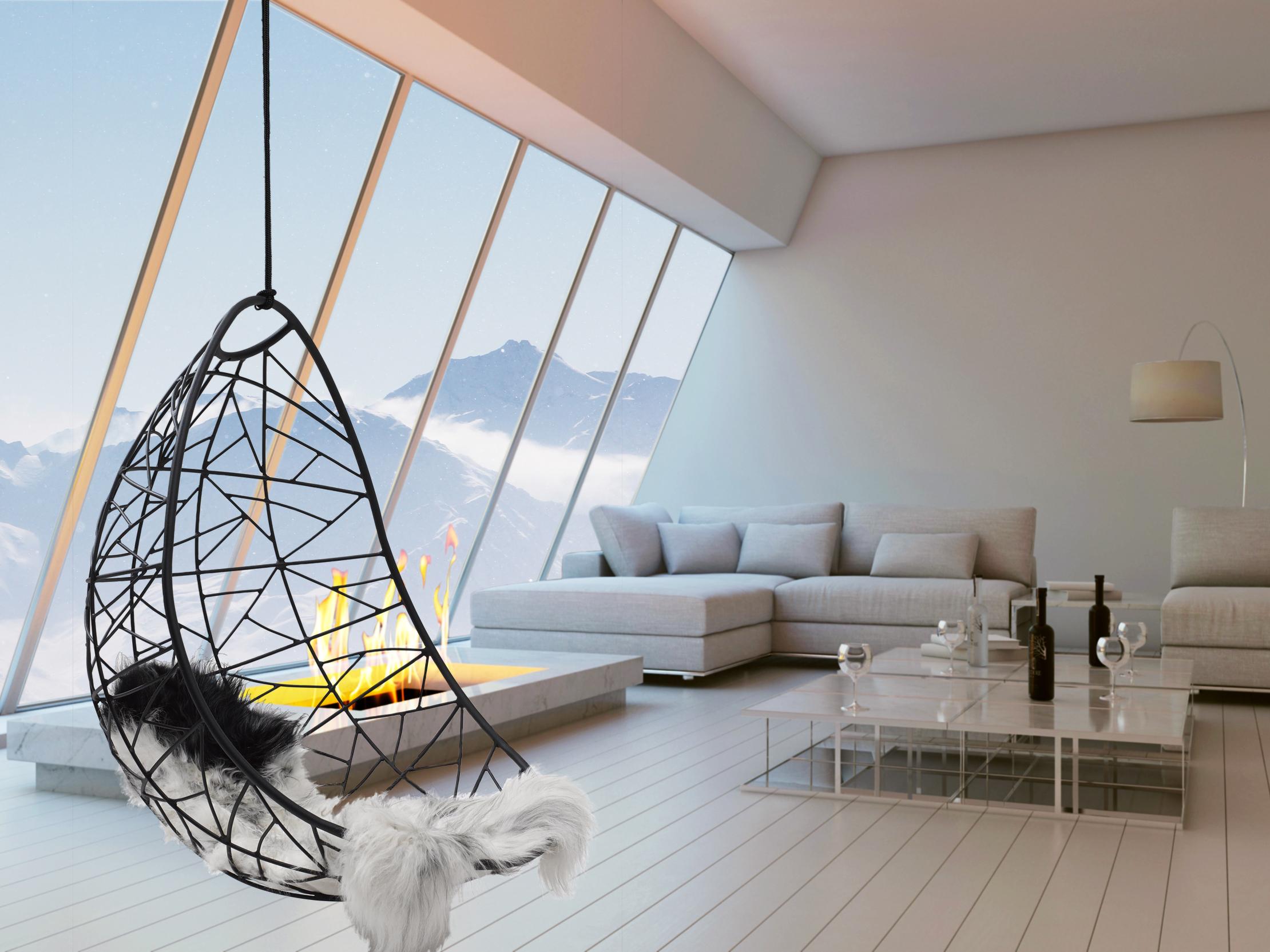 Modern Nest Chair in Schwarz für Indoor oder Outdoor (Südafrikanisch) im Angebot