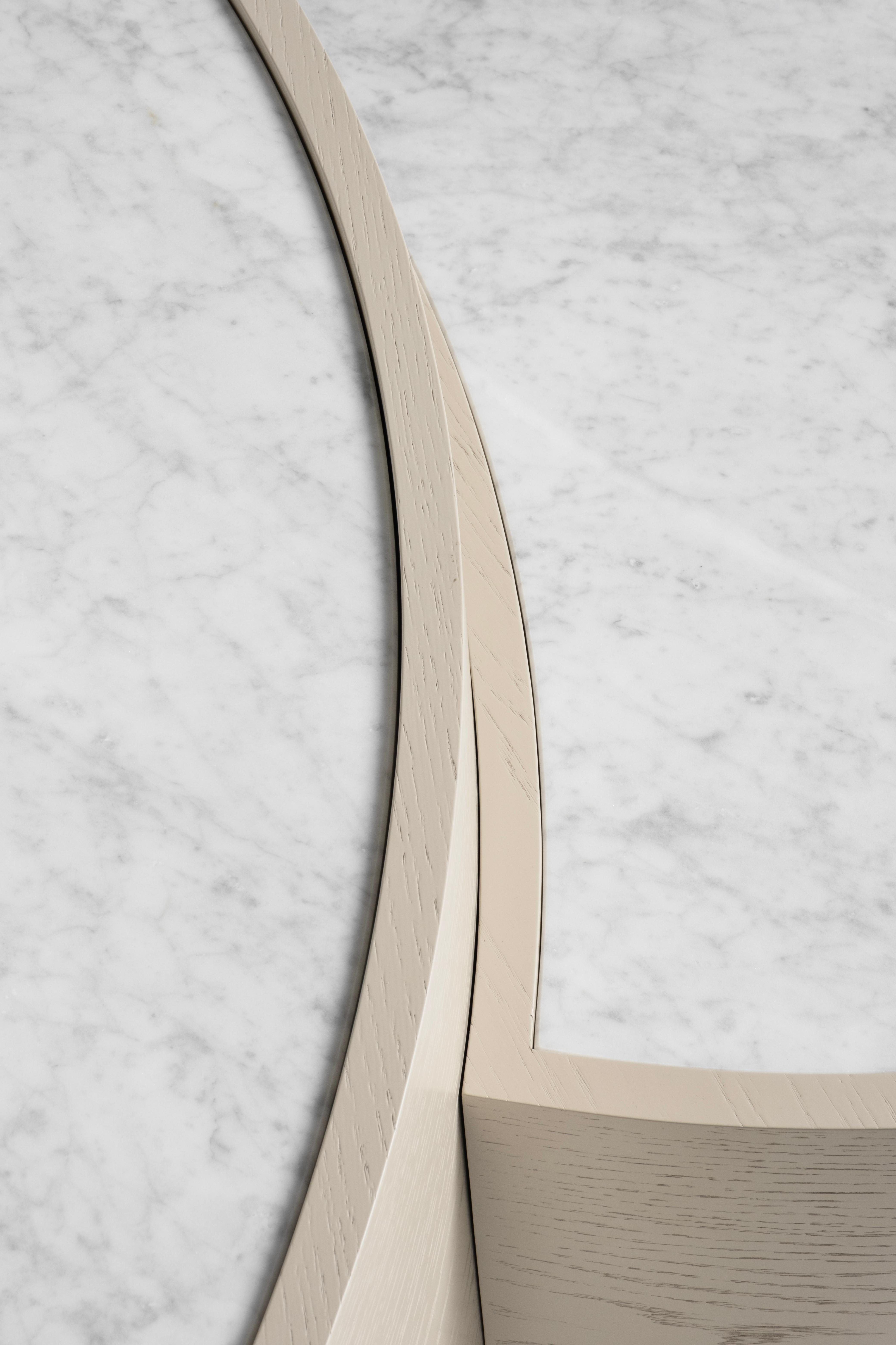 Portuguese Modern Nesting Coffee Tables Oak Carrara Marble Handmade Portugal For Sale