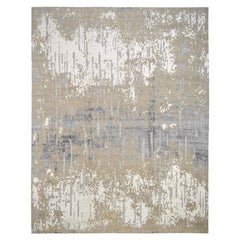 Modern Neutral and Grey Colored Wool Blend Rug 14'2''x18'