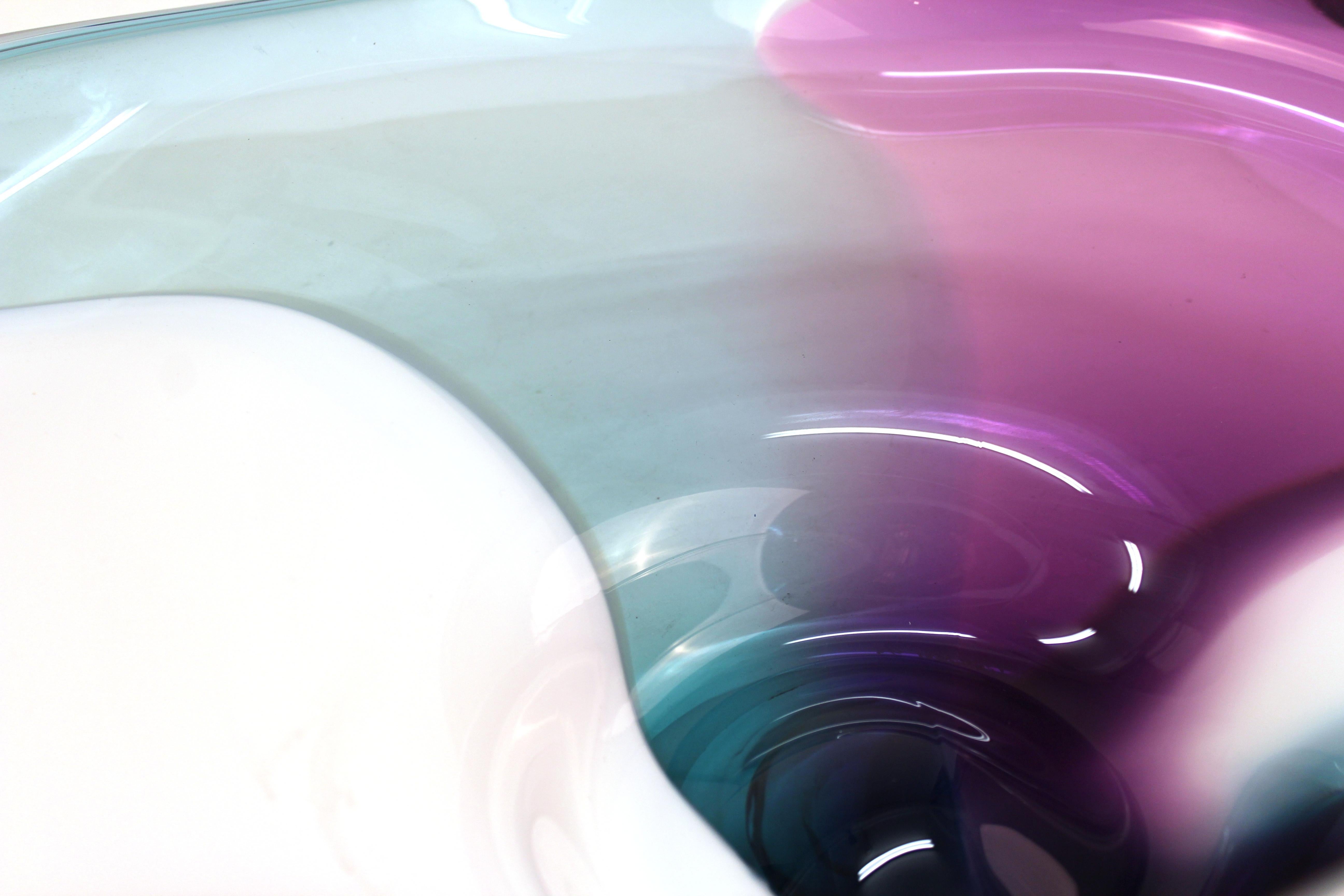 Modern Nicholson Studio Art Glass 'Wave' Bowl 3