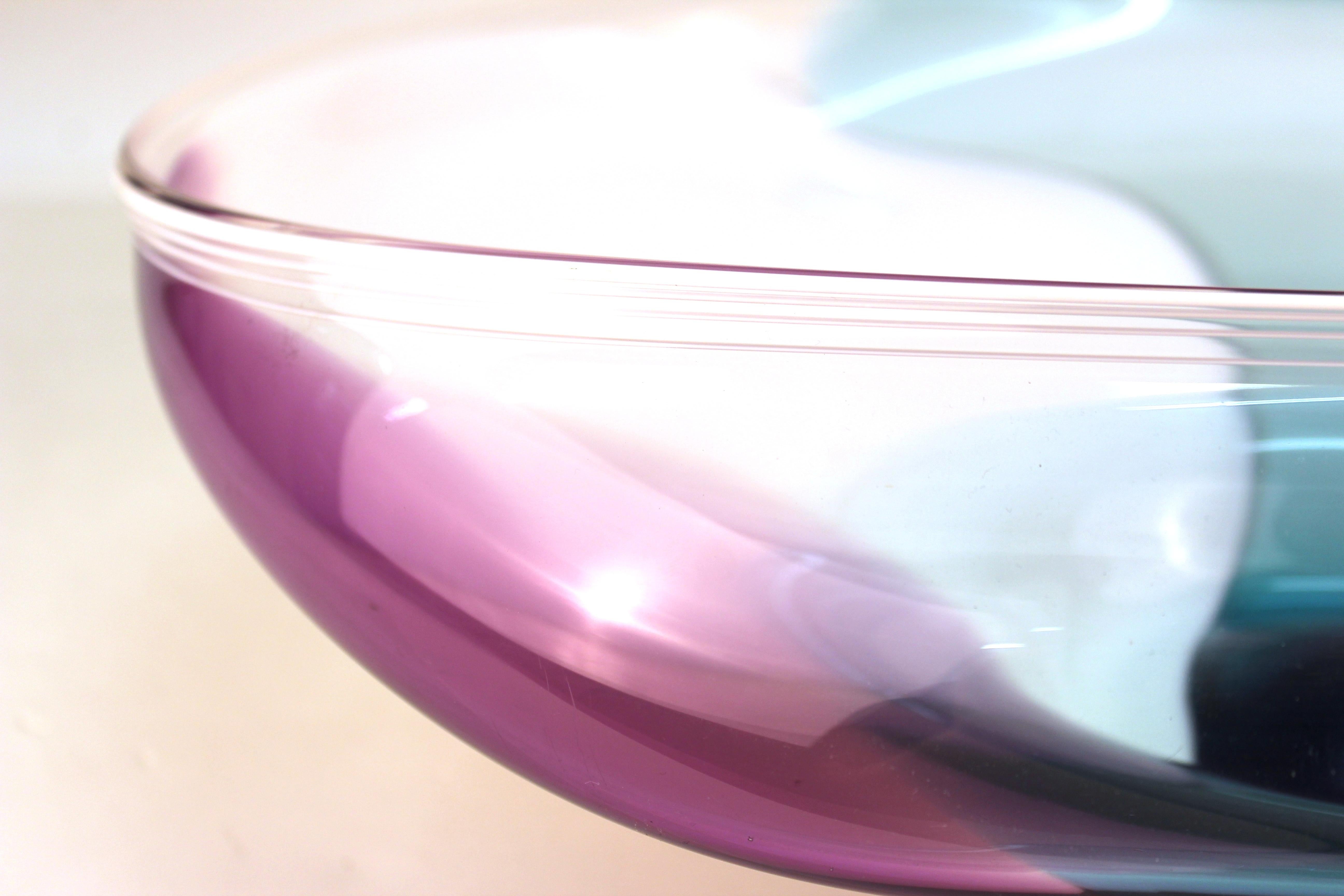 Modern Nicholson Studio Art Glass 'Wave' Bowl 4